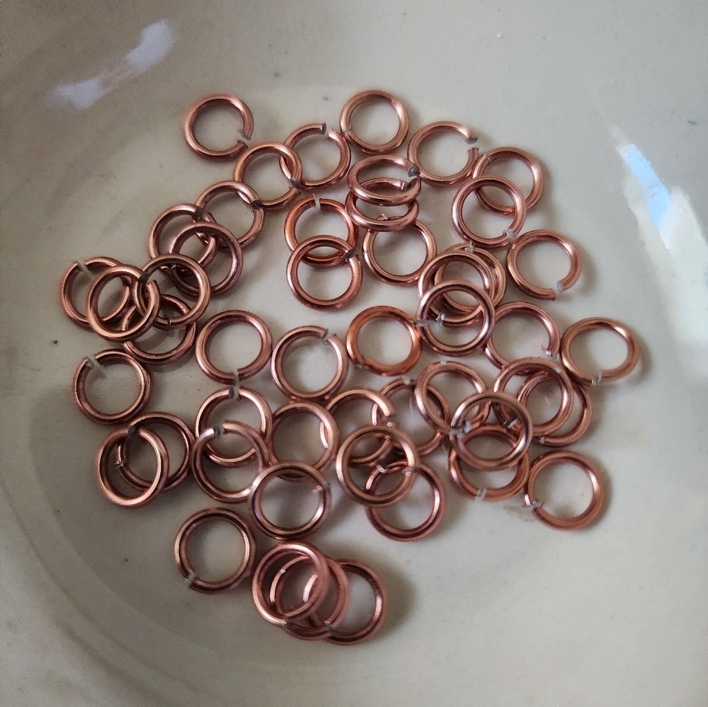 Jump Rings Copper-Toned 50  7.25mm Beads Jewelry‎ Making Crafts Findings BC159